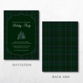 Load image into Gallery viewer, Holiday Soirée in Polo Plaid Tartan Green - Digital Invitation Template