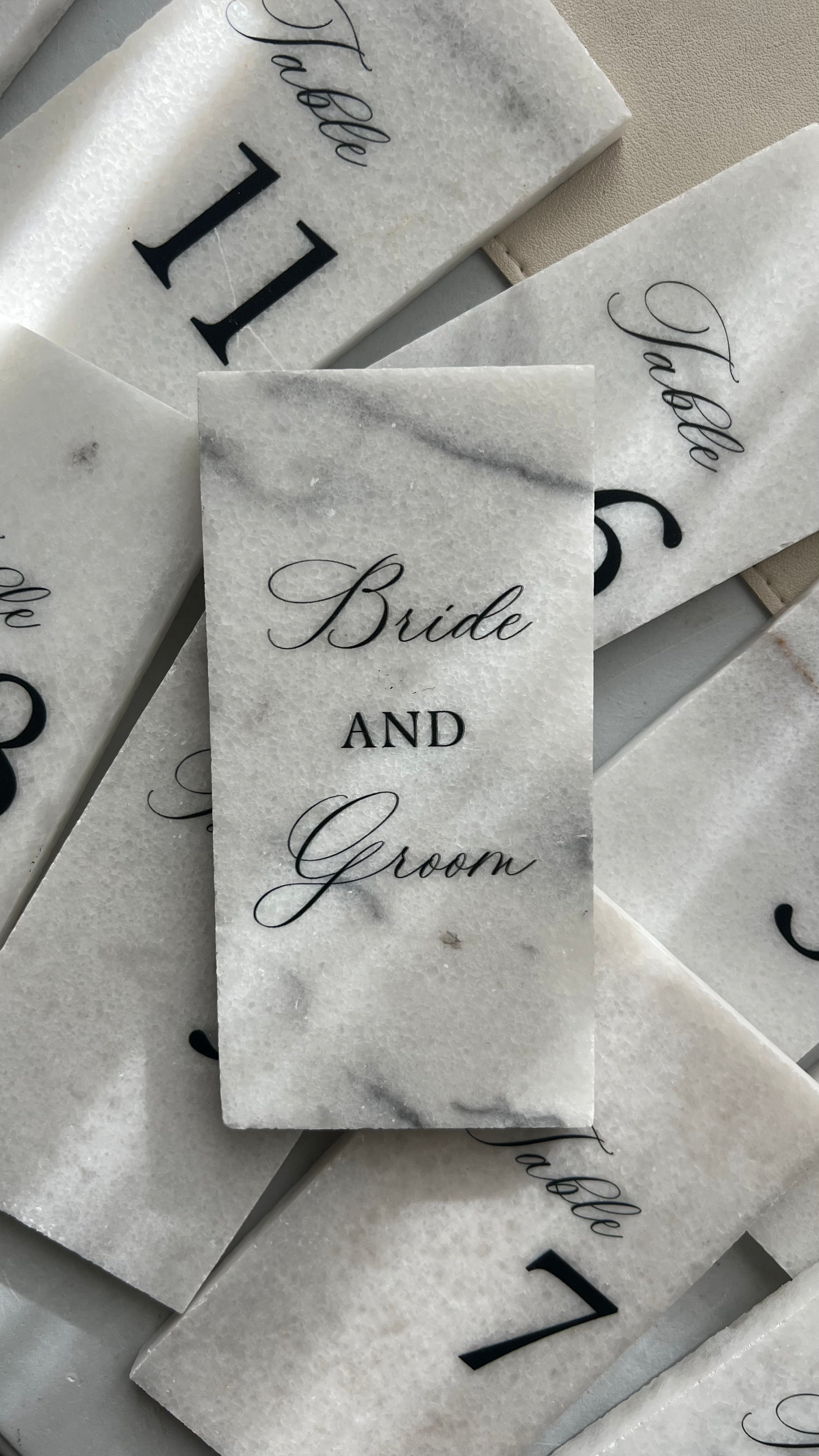 Moonlight Marble Table Numbers