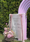 Load image into Gallery viewer, Linen Fabric Welcome Sign