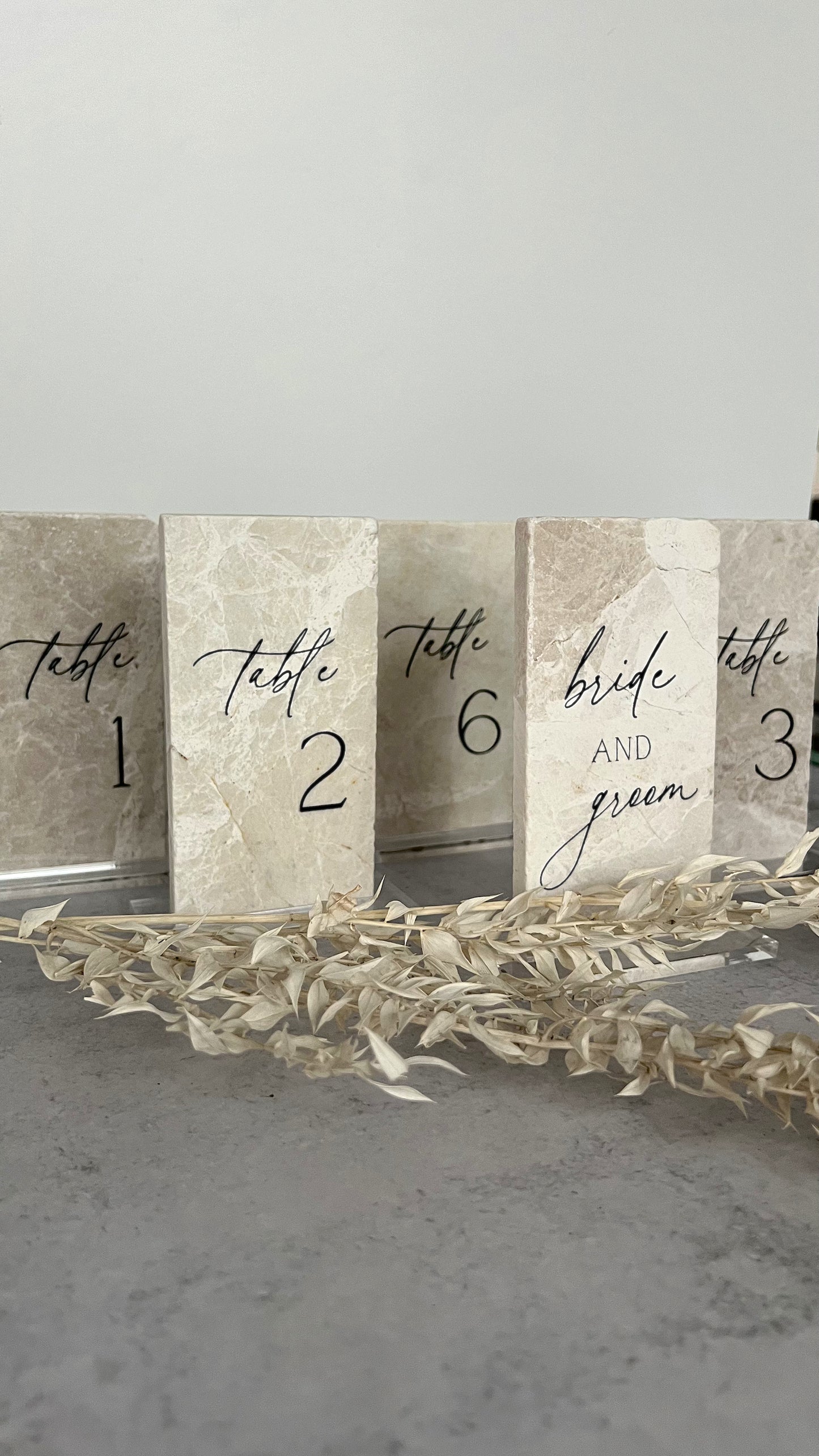 Daylight Marble Table Numbers