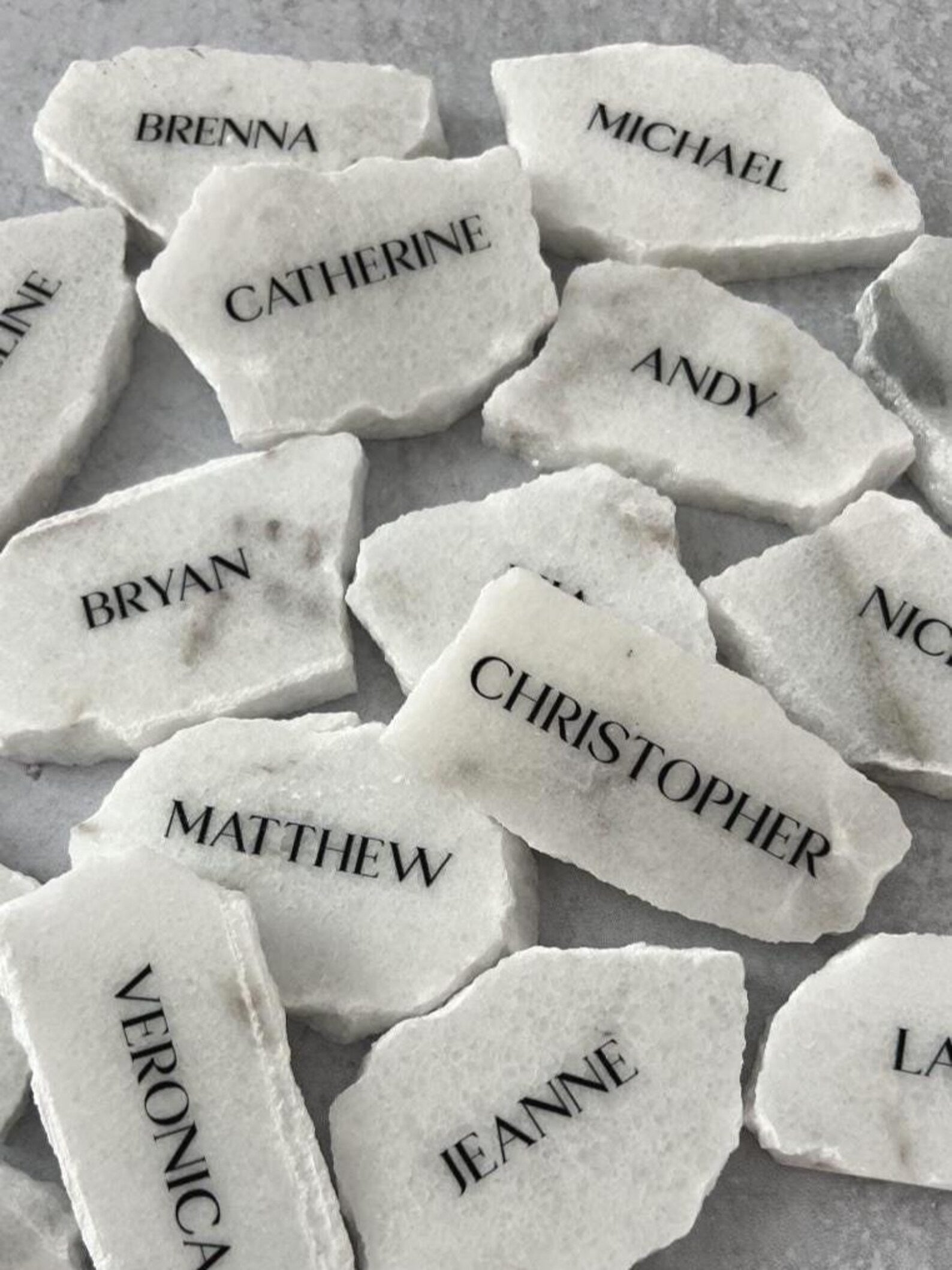 Moonlight Marble Place Cards