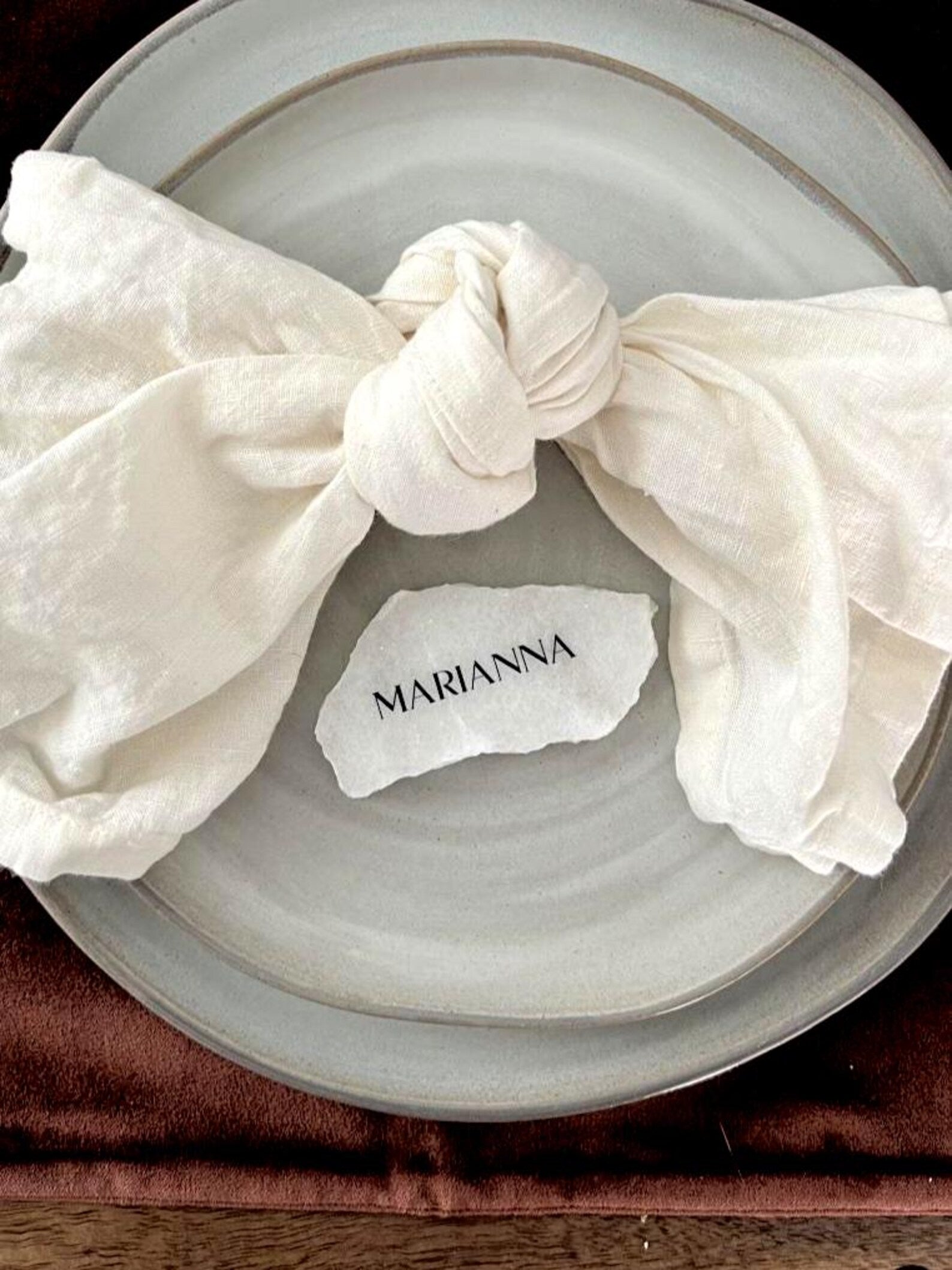 Moonlight Marble Place Cards