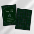 Load image into Gallery viewer, Holiday Soirée in Polo Plaid Tartan Green - Digital Invitation Template
