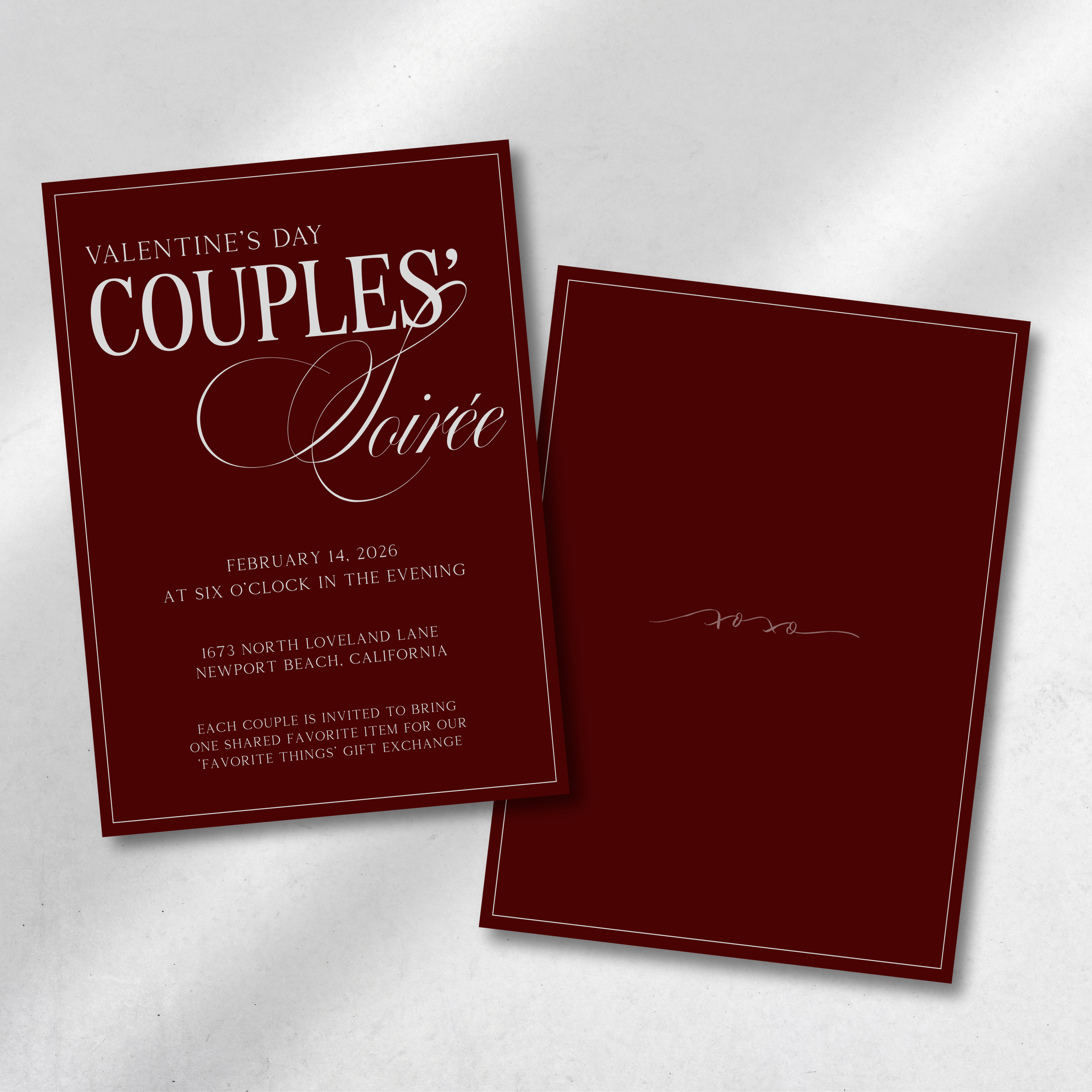 Valentine's Day Couples' Soiree - Digital Invitation Template