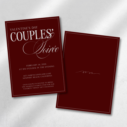 Valentine's Day Couples' Soiree - Digital Invitation Template