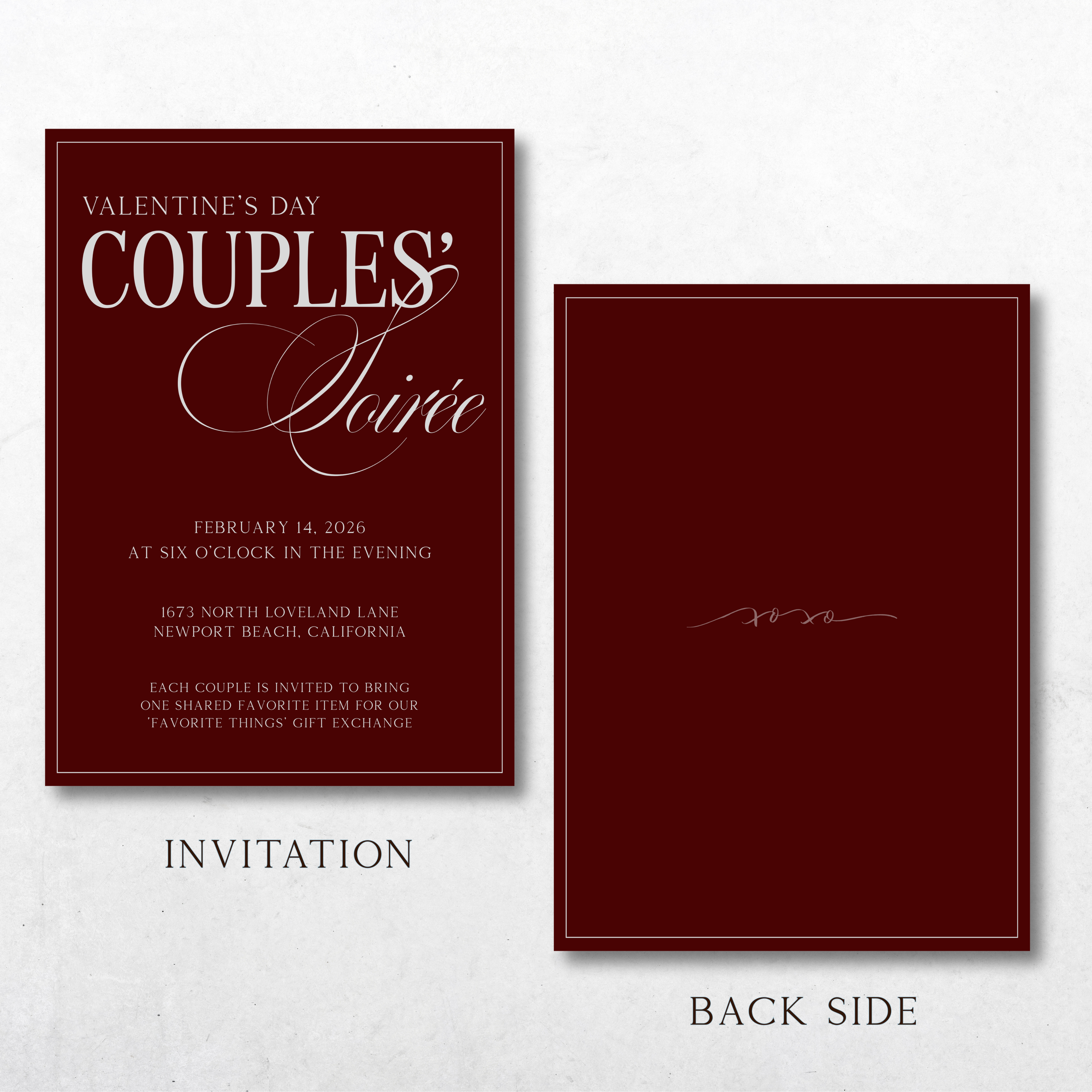Valentine's Day Couples' Soiree - Digital Invitation Template