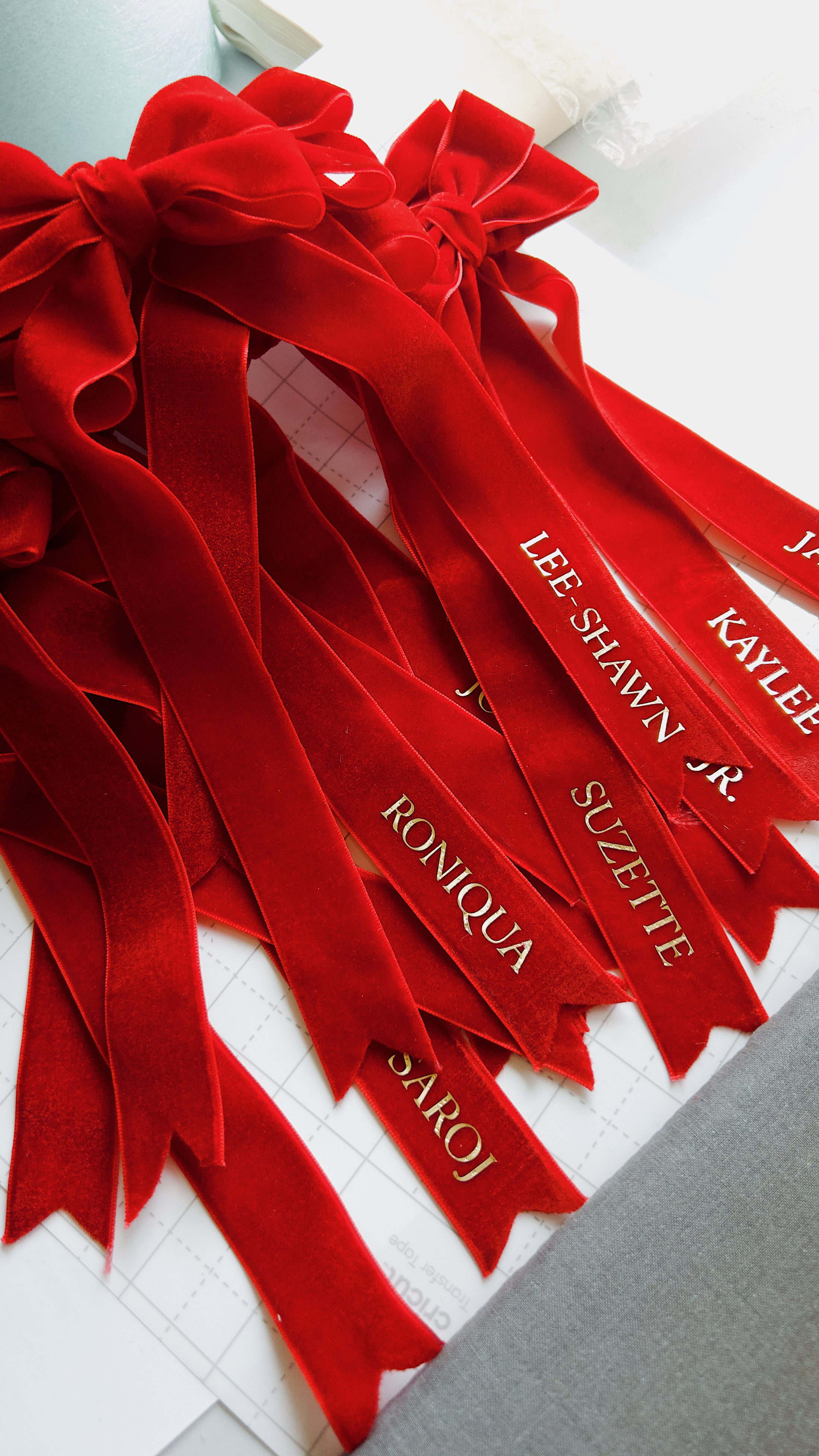 Velvet Bow Place Cards