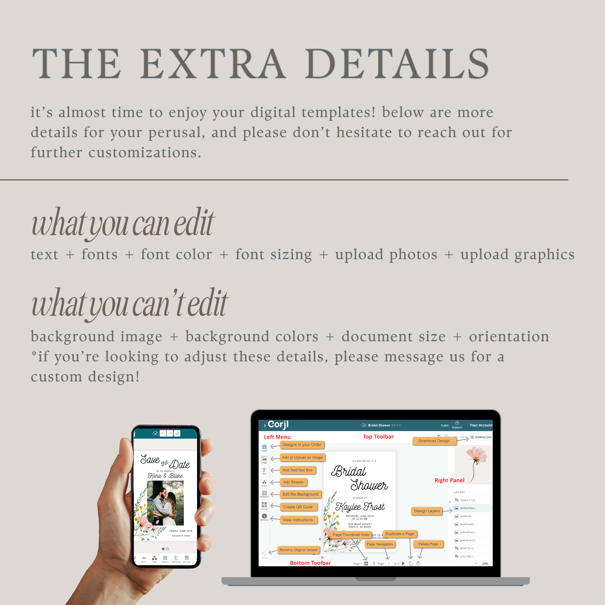 Modern Luxe Welcome Sign in 'Creme' - Digital Sign Template