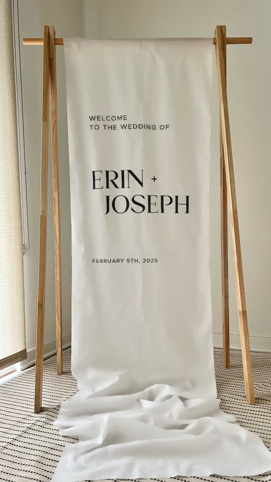 Linen Fabric Welcome Sign