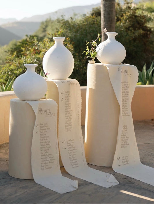 Linen Fabric Seating Chart Sign