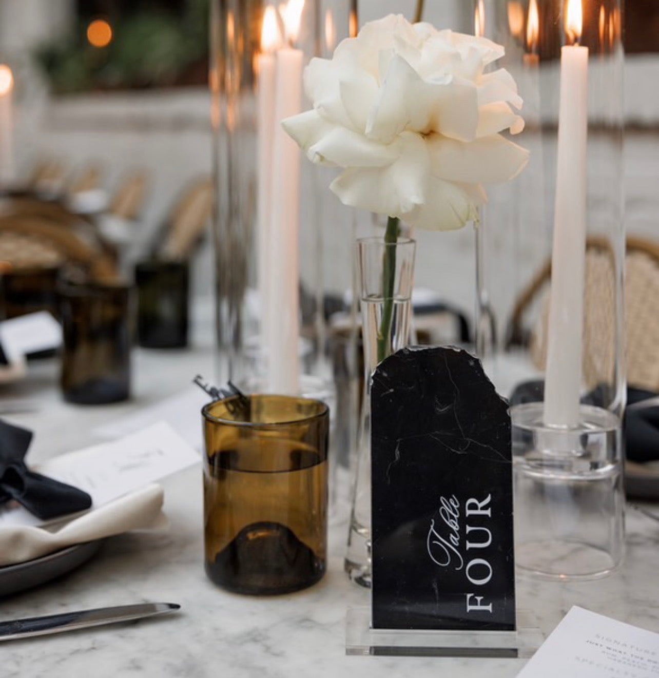 Midnight Marble Table Numbers