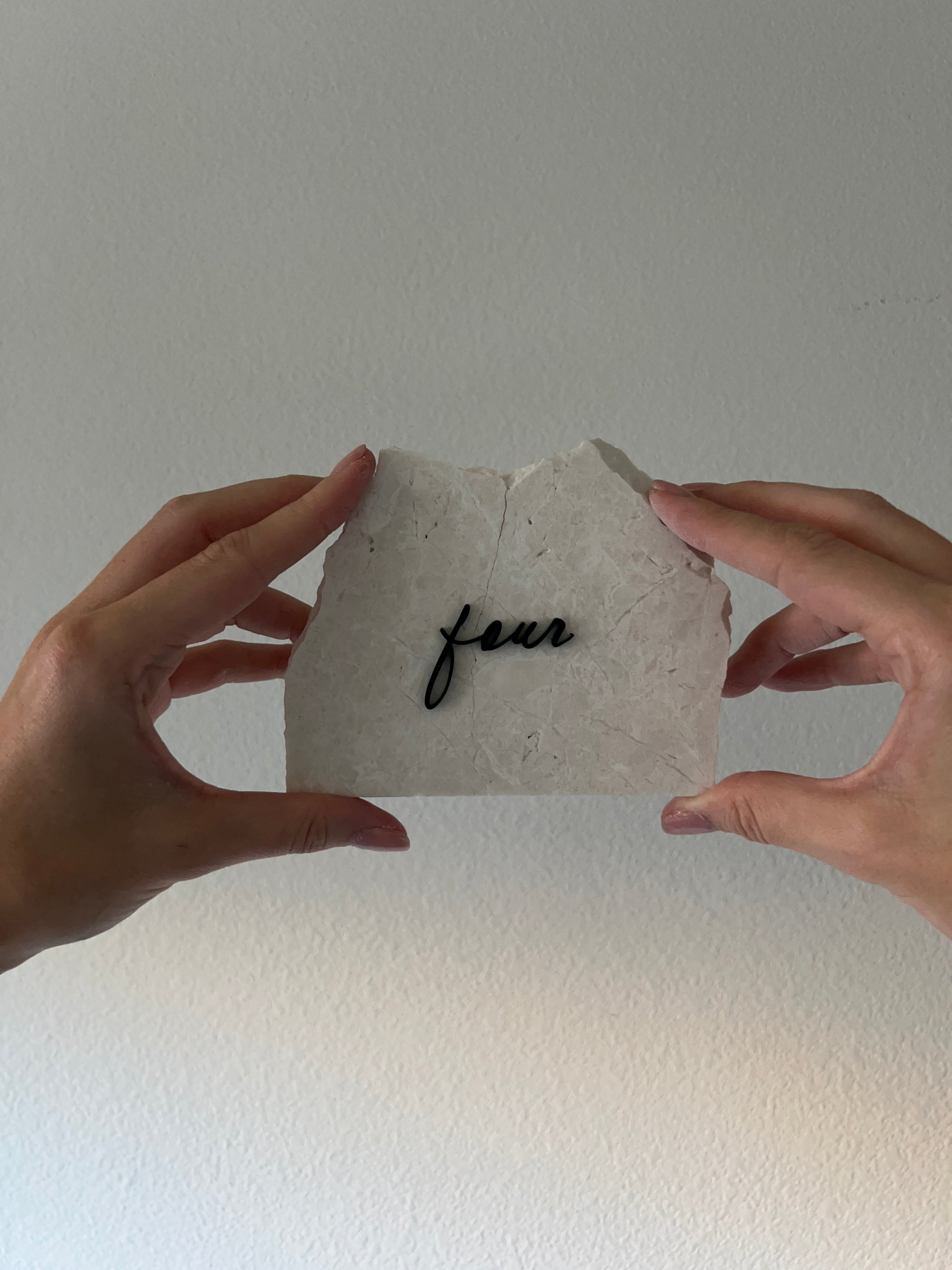 Deconstructed Daylight Marble Table Numbers