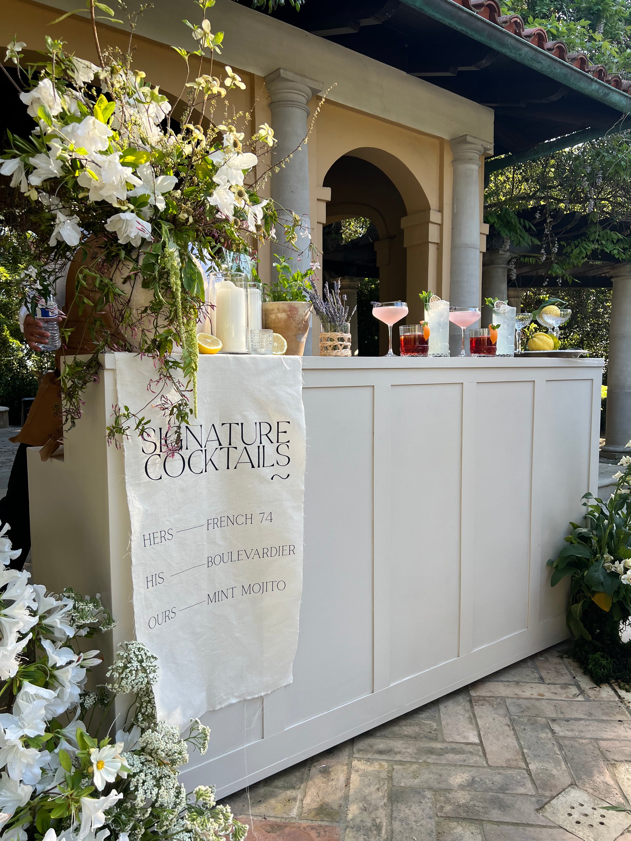 Linen Fabric Bar Sign