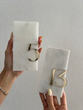 Load image into Gallery viewer, Moonlight Marble and Acrylic Table Numbers
