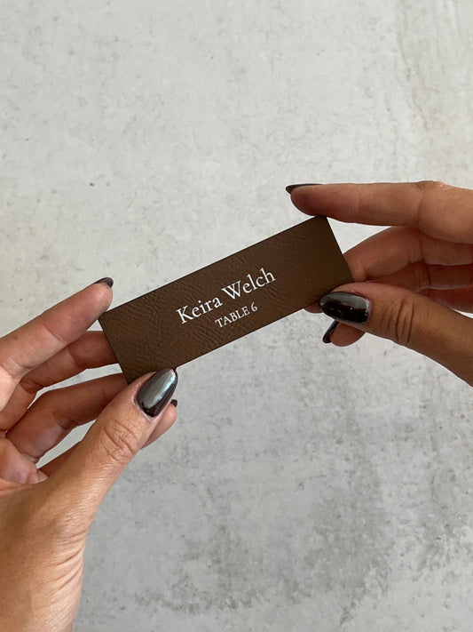 Leather Place Cards
