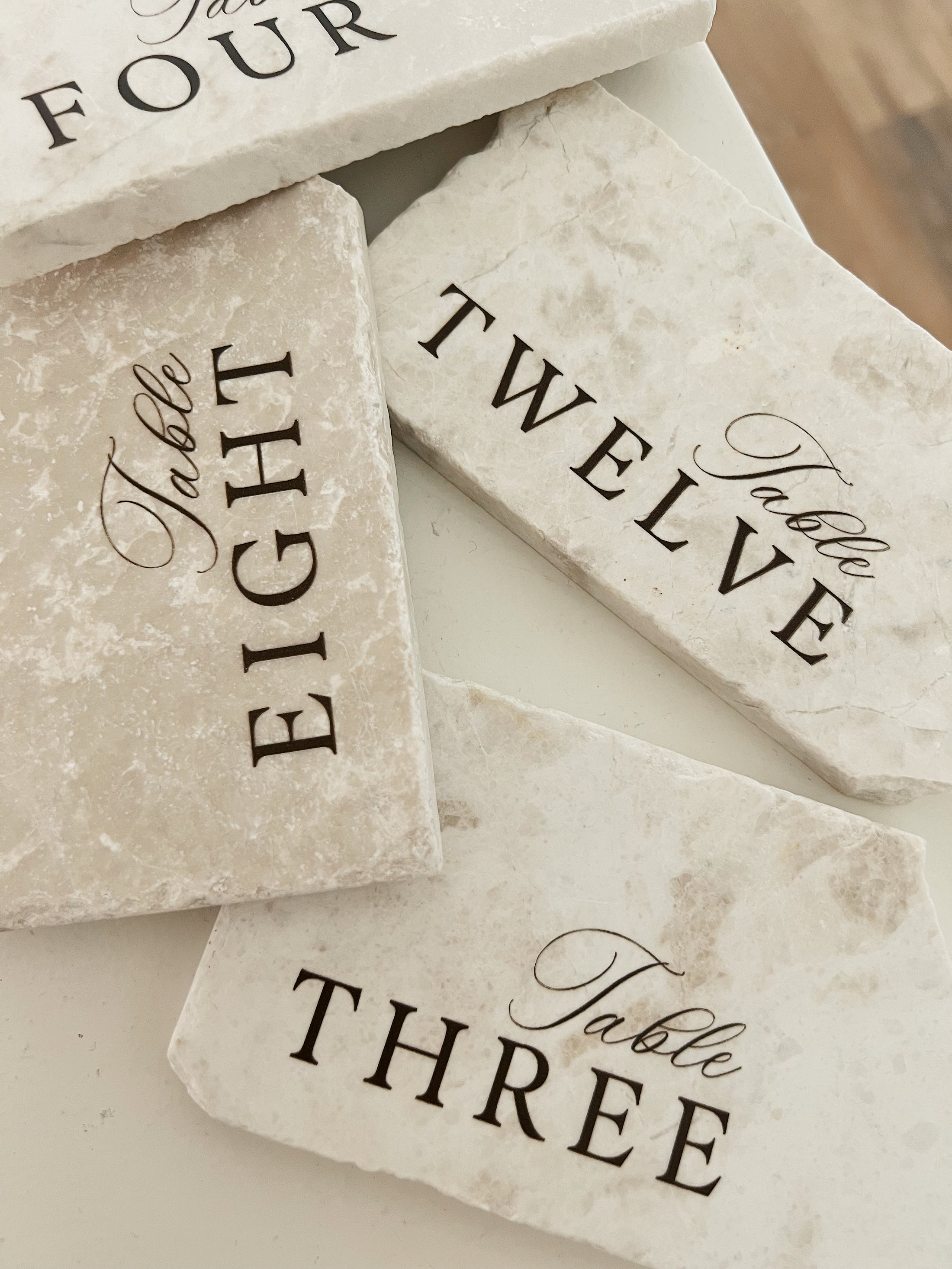 Daylight Marble Table Numbers