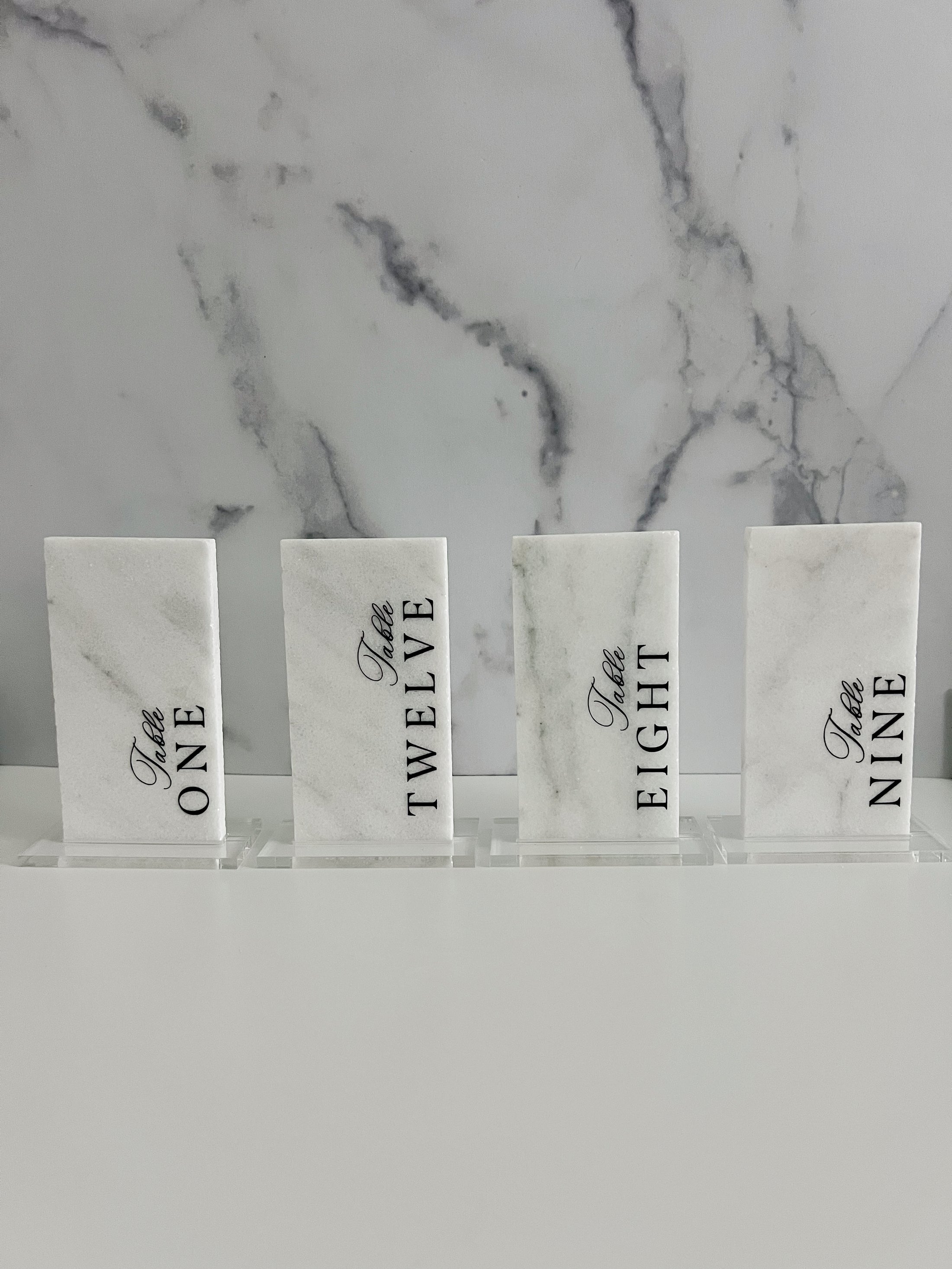 Moonlight Marble Table Numbers