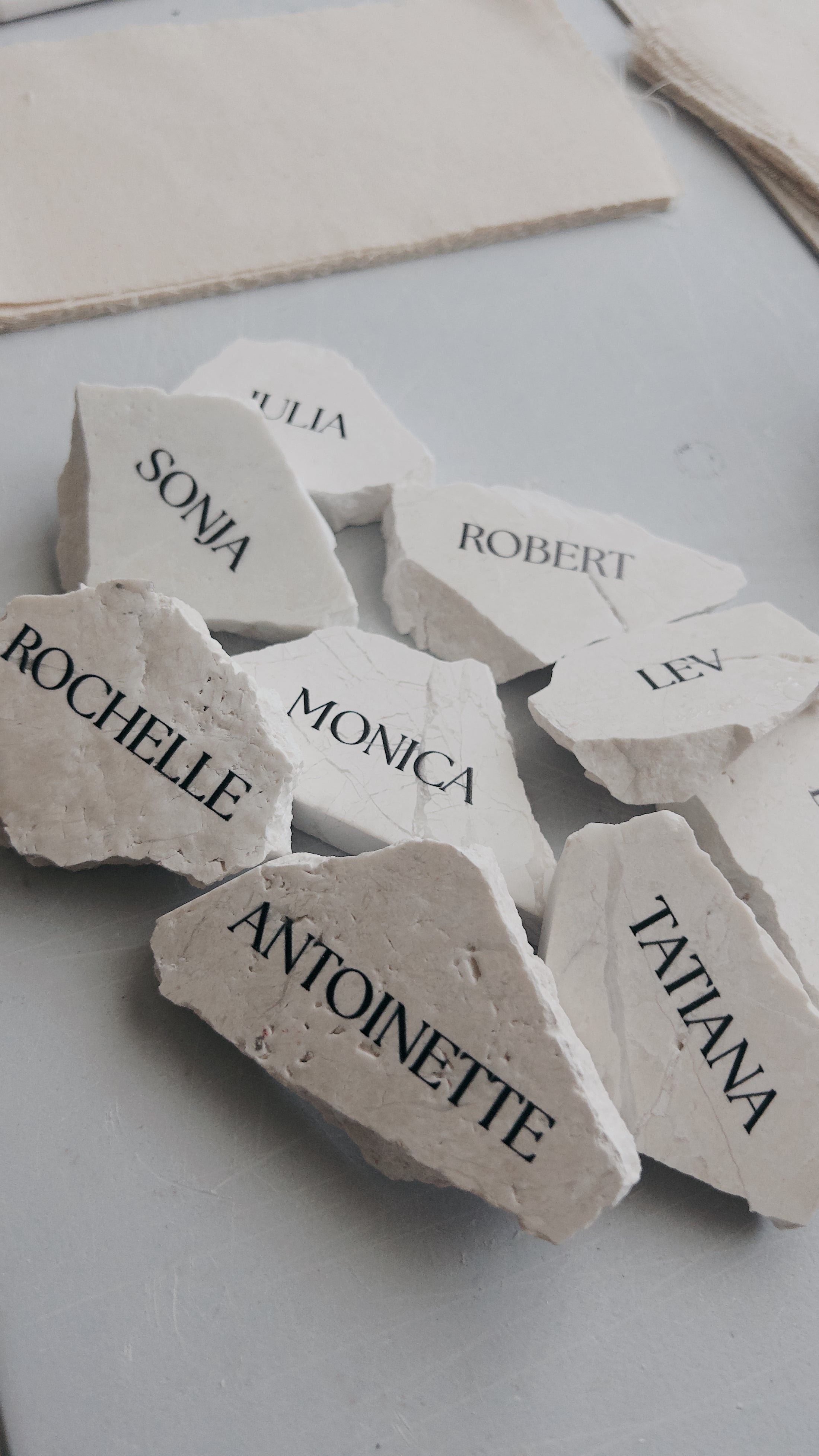 Daylight Marble Place Cards