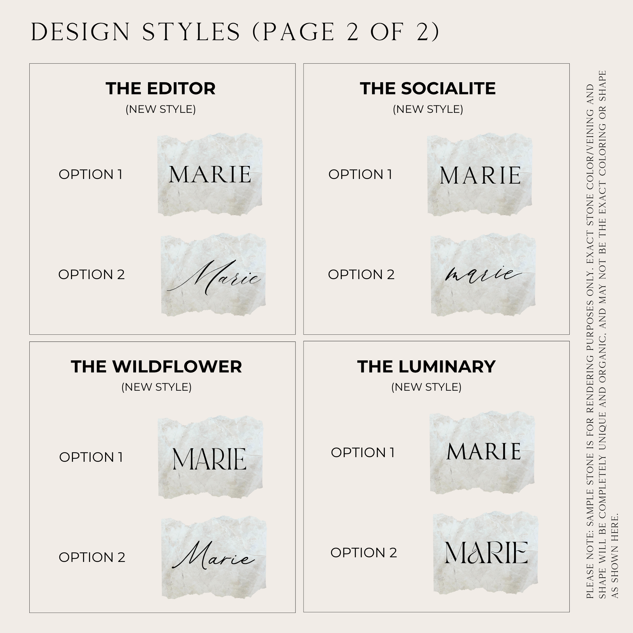 Daylight Marble Place Cards