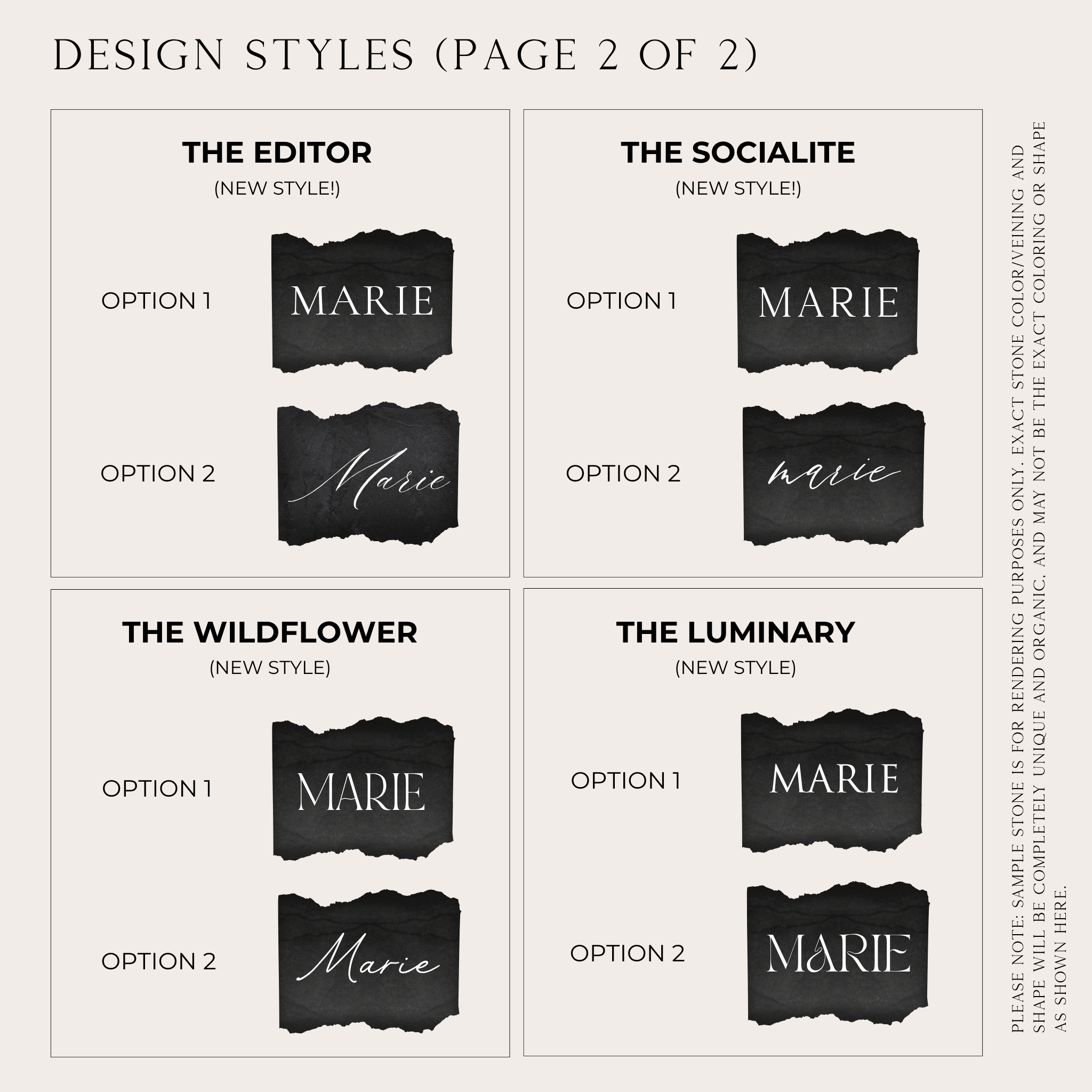 Midnight Slate Place Cards