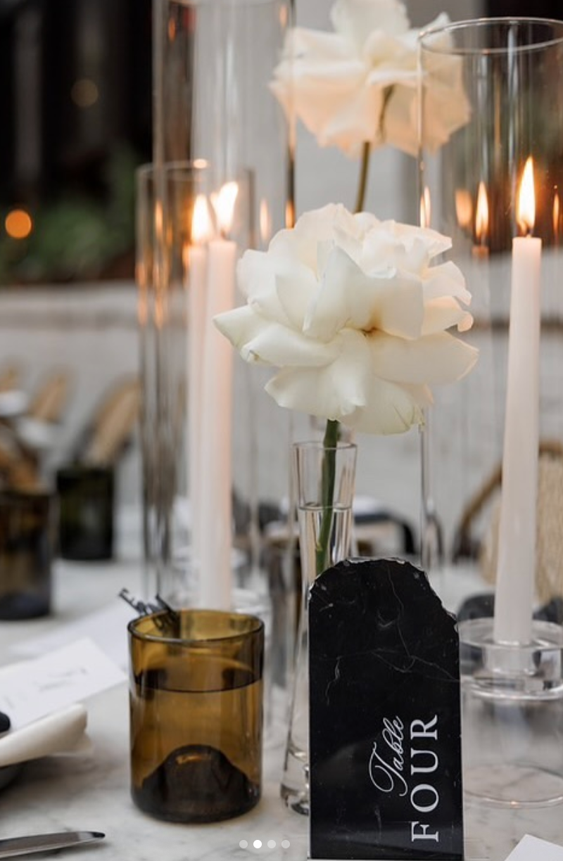 Midnight Marble Table Numbers