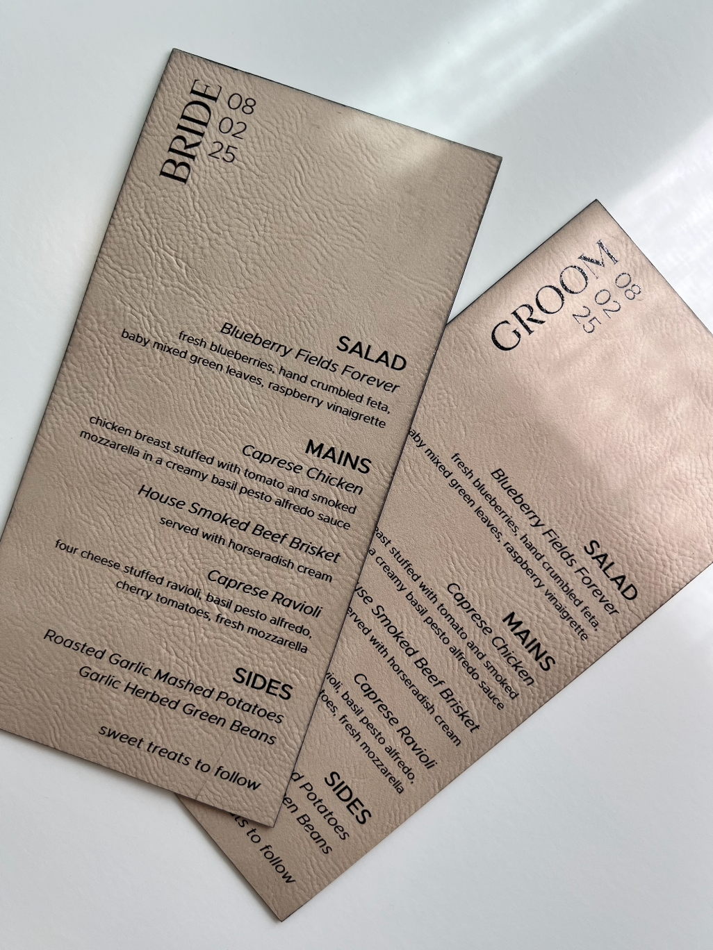 Leather Place Menu