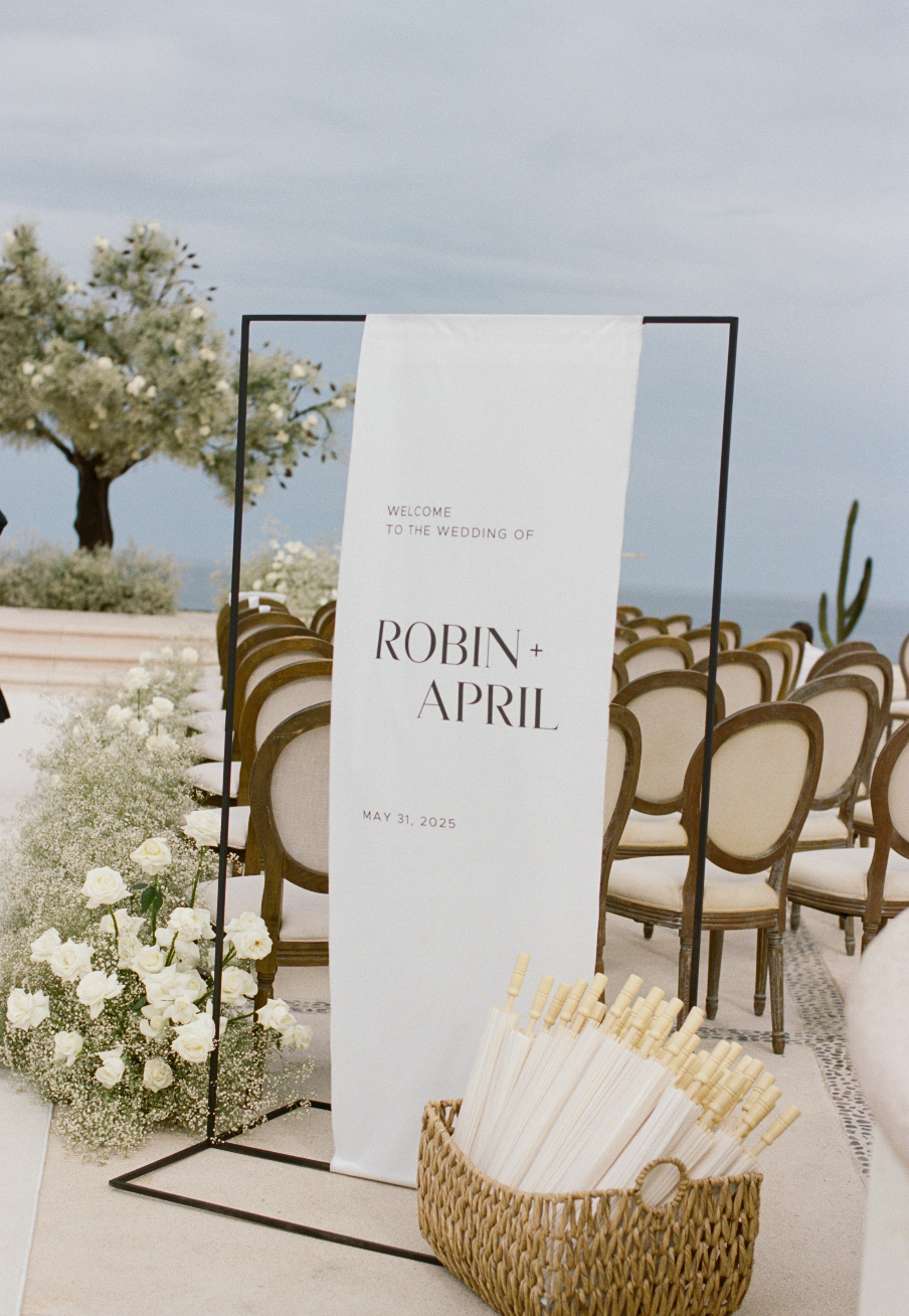 Linen Fabric Welcome Sign