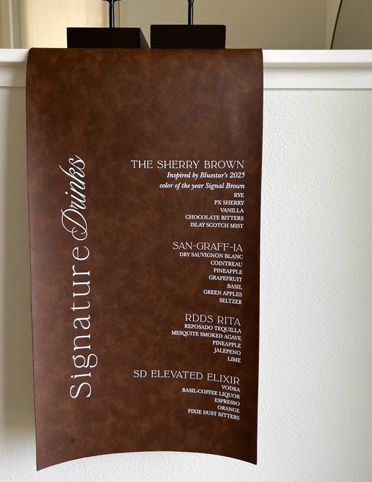 Leather Bar & Menu Sign