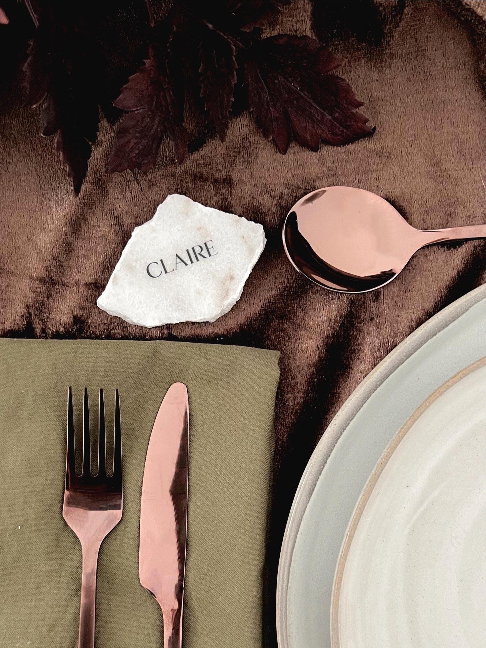 Moonlight Marble Place Cards