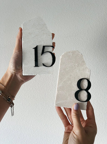Daylight Marble and Acrylic Table Numbers