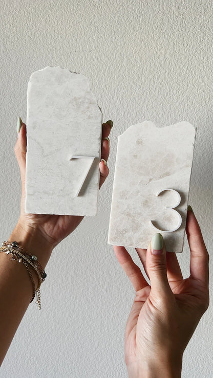 Daylight Marble and Acrylic Table Numbers