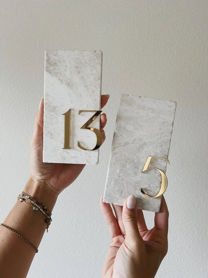 Daylight Marble and Acrylic Table Numbers