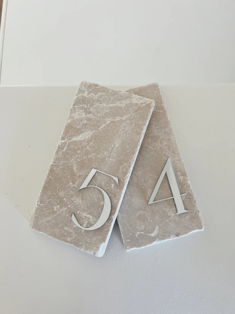 Daylight Marble and Acrylic Table Numbers
