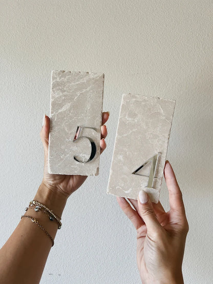 Daylight Marble and Acrylic Table Numbers