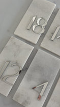 Load and play video in Gallery viewer, Moonlight Marble and Acrylic Table Numbers
